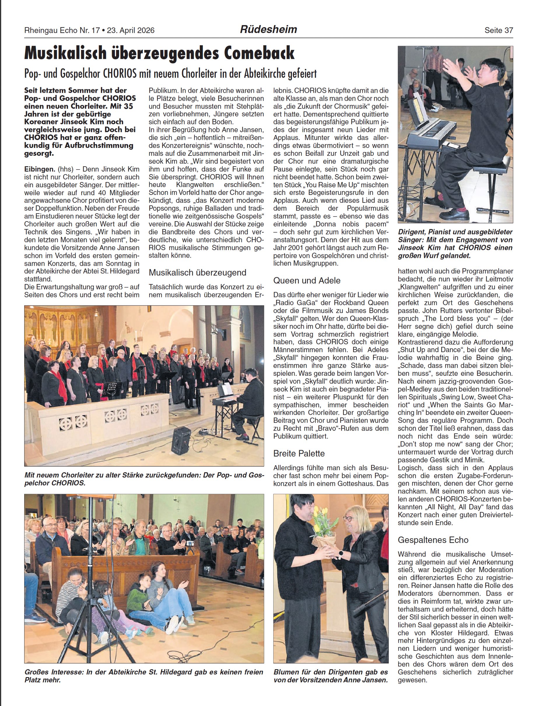 Artikel aus dem Rheingau Echo Kurier  