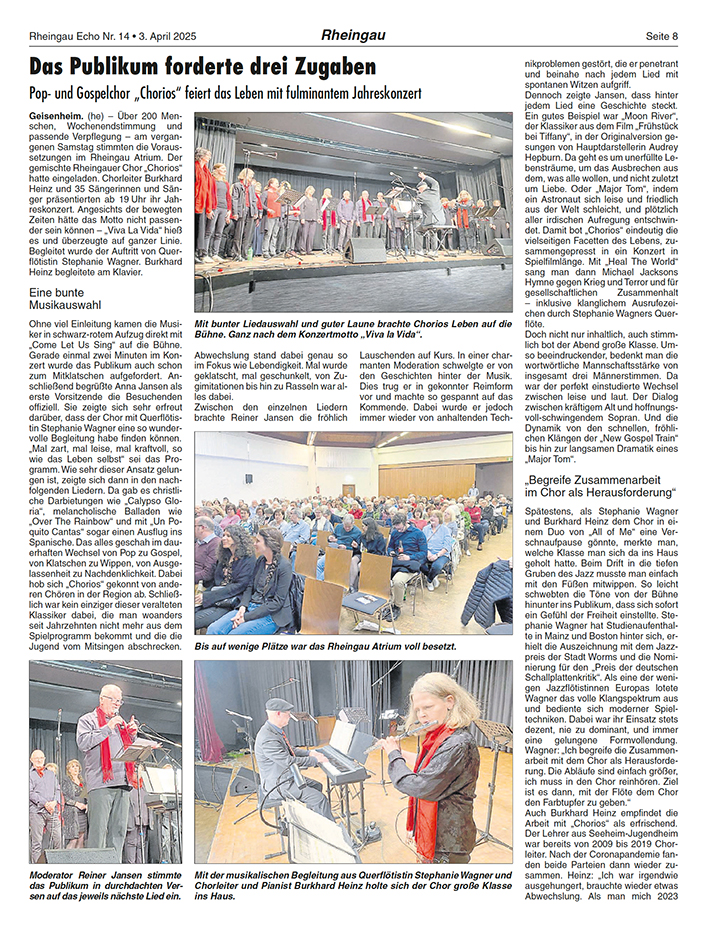 Artikel aus dem Wiesbadener Kurier  
